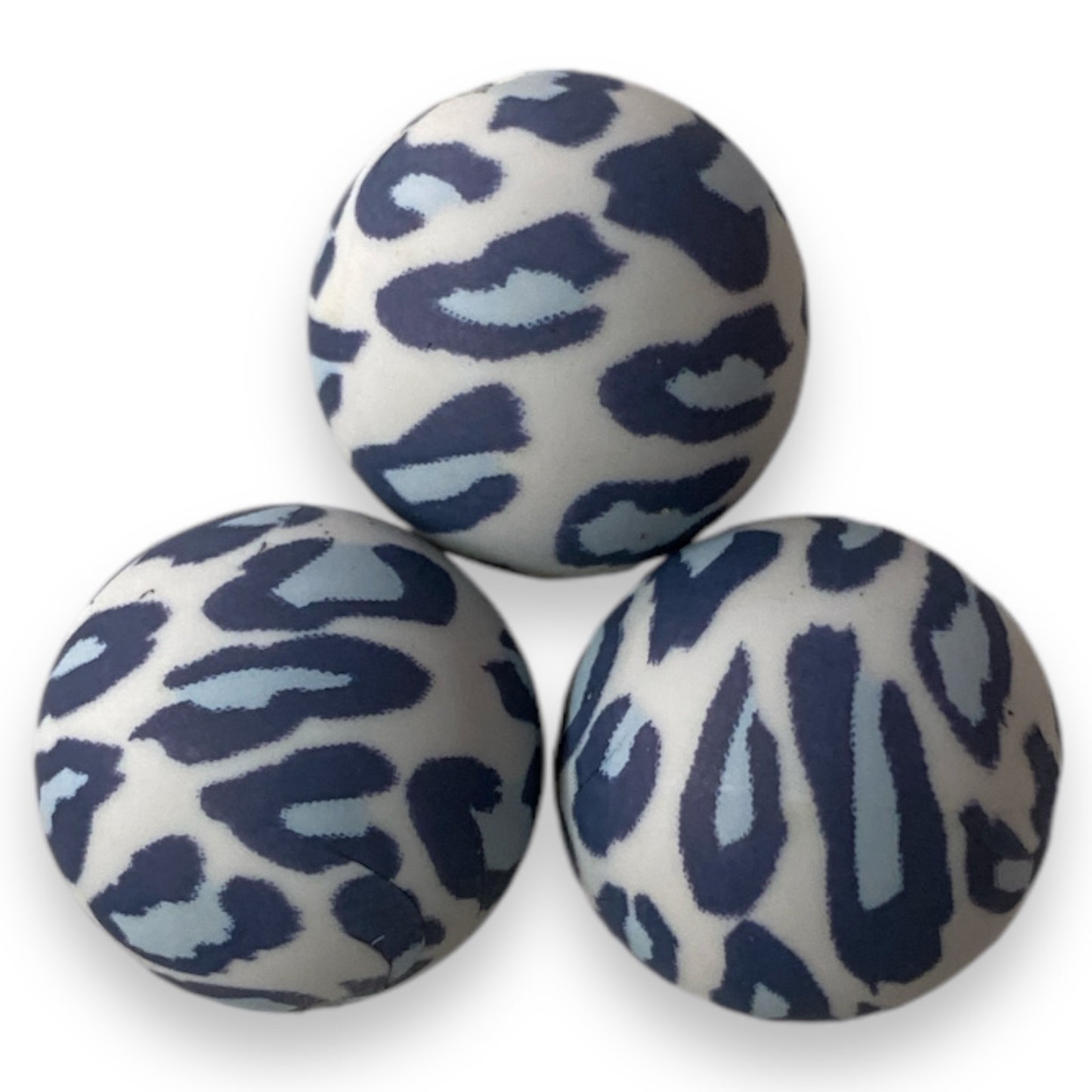 A-6013- 15mm "Gray Leopard" Silicone Beads