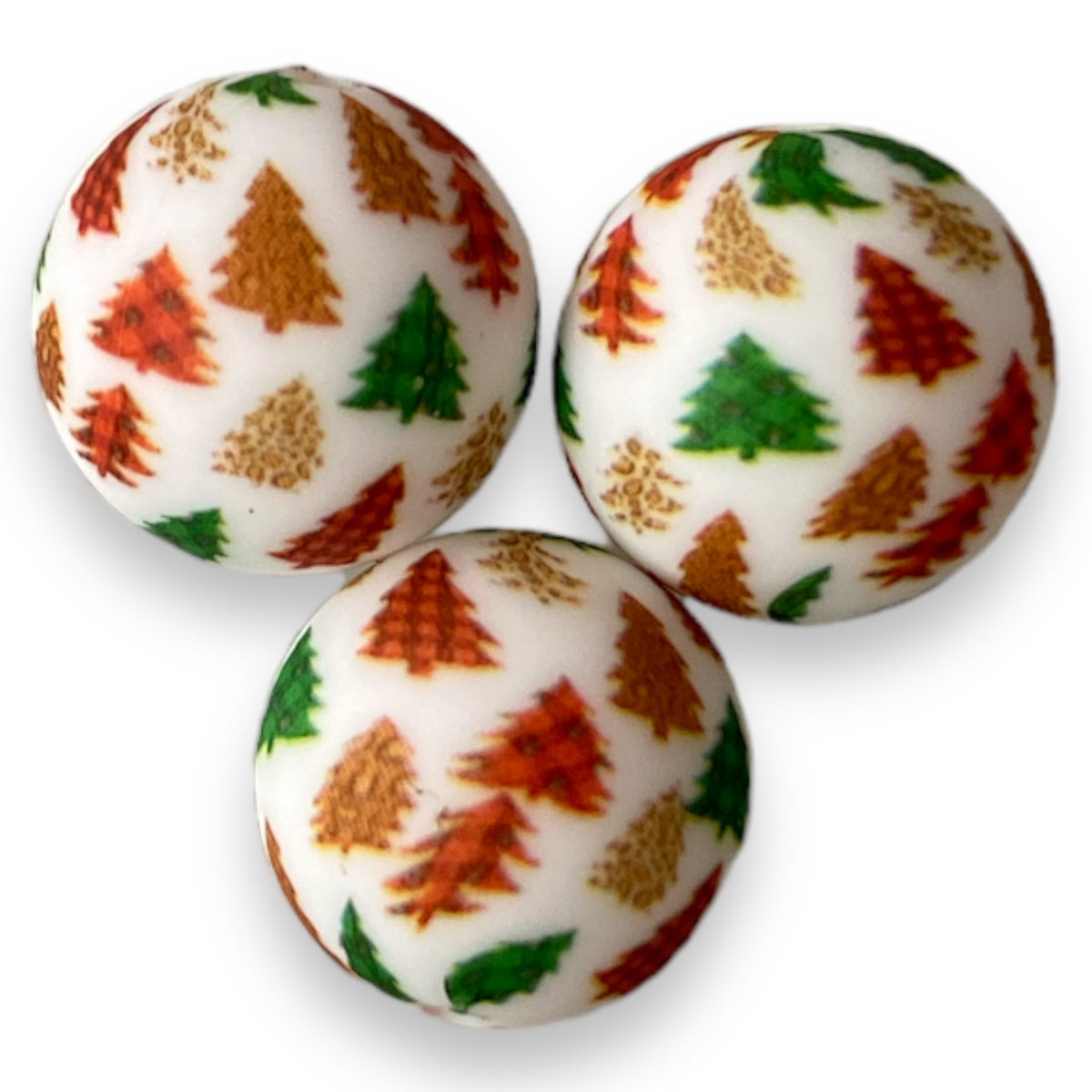 #774 - 15mm “Pine Trees” Silicone Bead