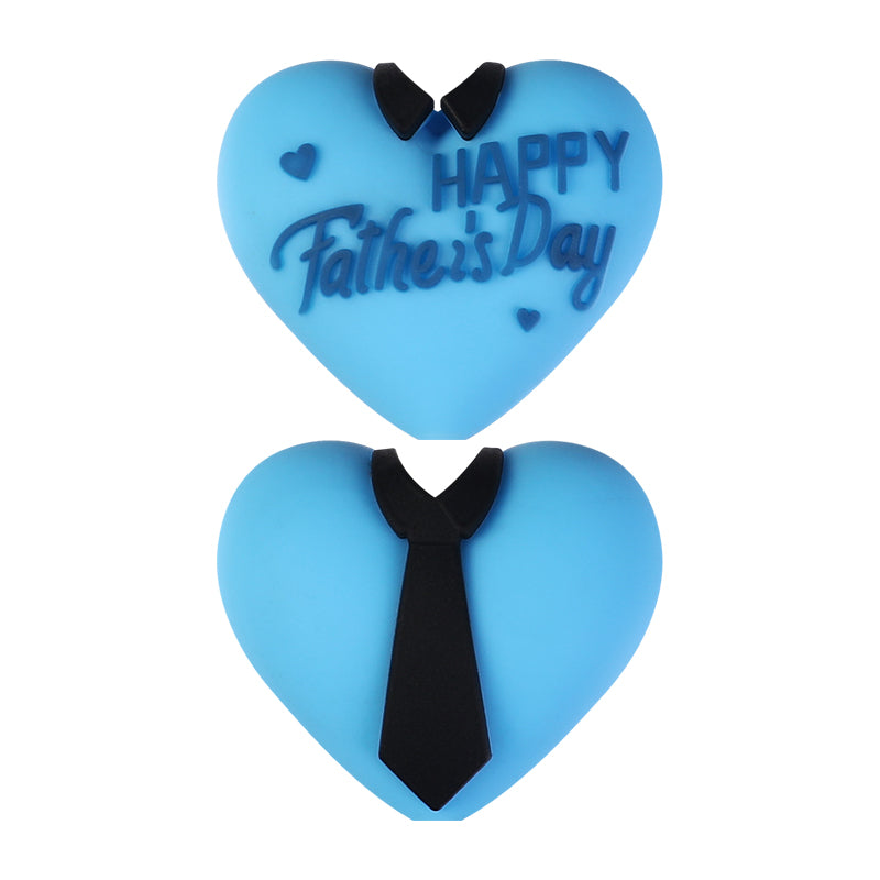 X080- "Happy Father's Day" Silicone Focal Bead for DIY Crafts (1 Count)