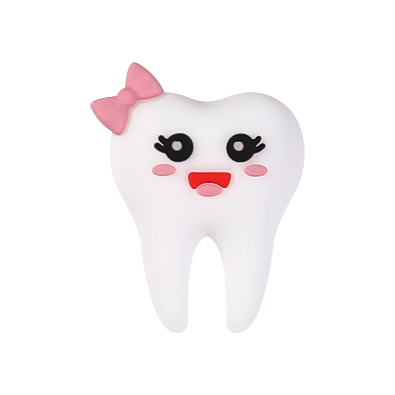 X043- "Lady Tooth" 3D Silicone Focal Bead for DIY Crafts (1 Count)