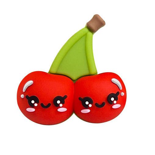 X096- "Cherries" 3D Silicone Focal Bead for DIY Crafts (1 Count)