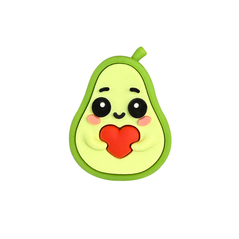 X098- "Avocado" 3D Silicone Focal Bead for DIY Crafts (1 Count)