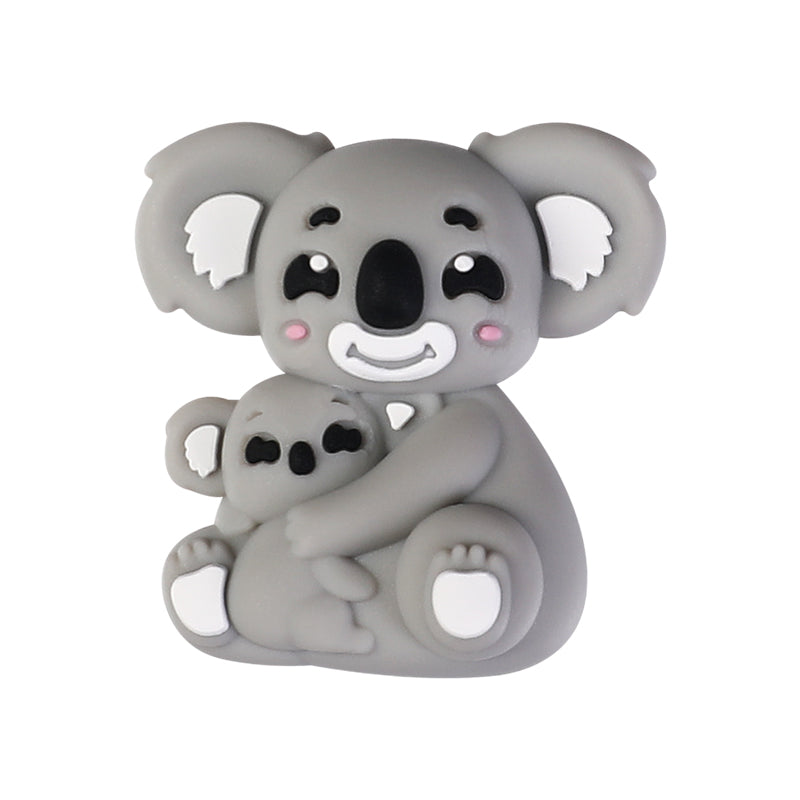 X073- "Parent & Baby- Koalas" Silicone Focal Bead for DIY Crafts (1 Count)