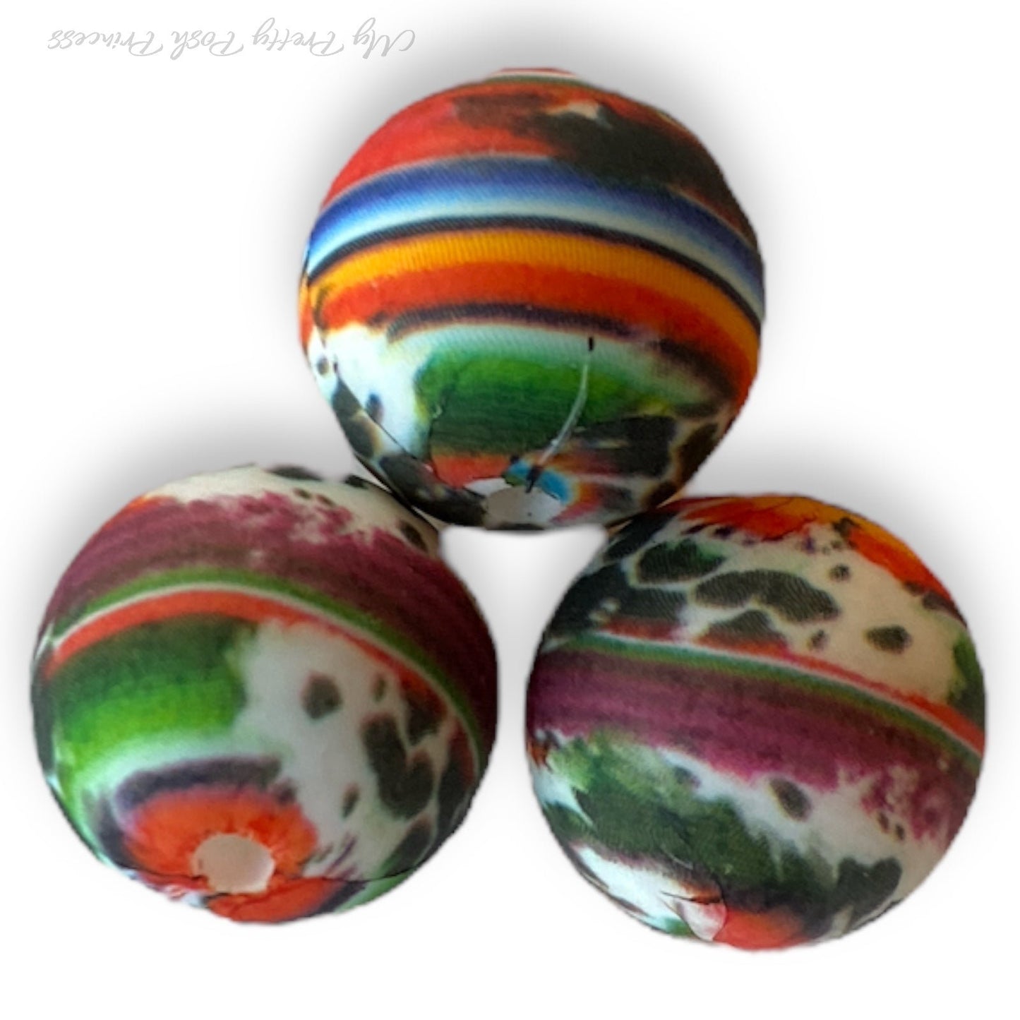 A-6045- 15mm “Serape Moo” MPPP Designed Silicone Beads