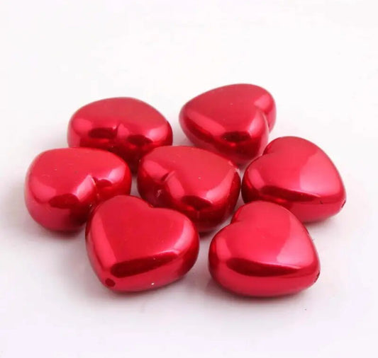 W397- 20mm Red Heart Pearls (1 Count)