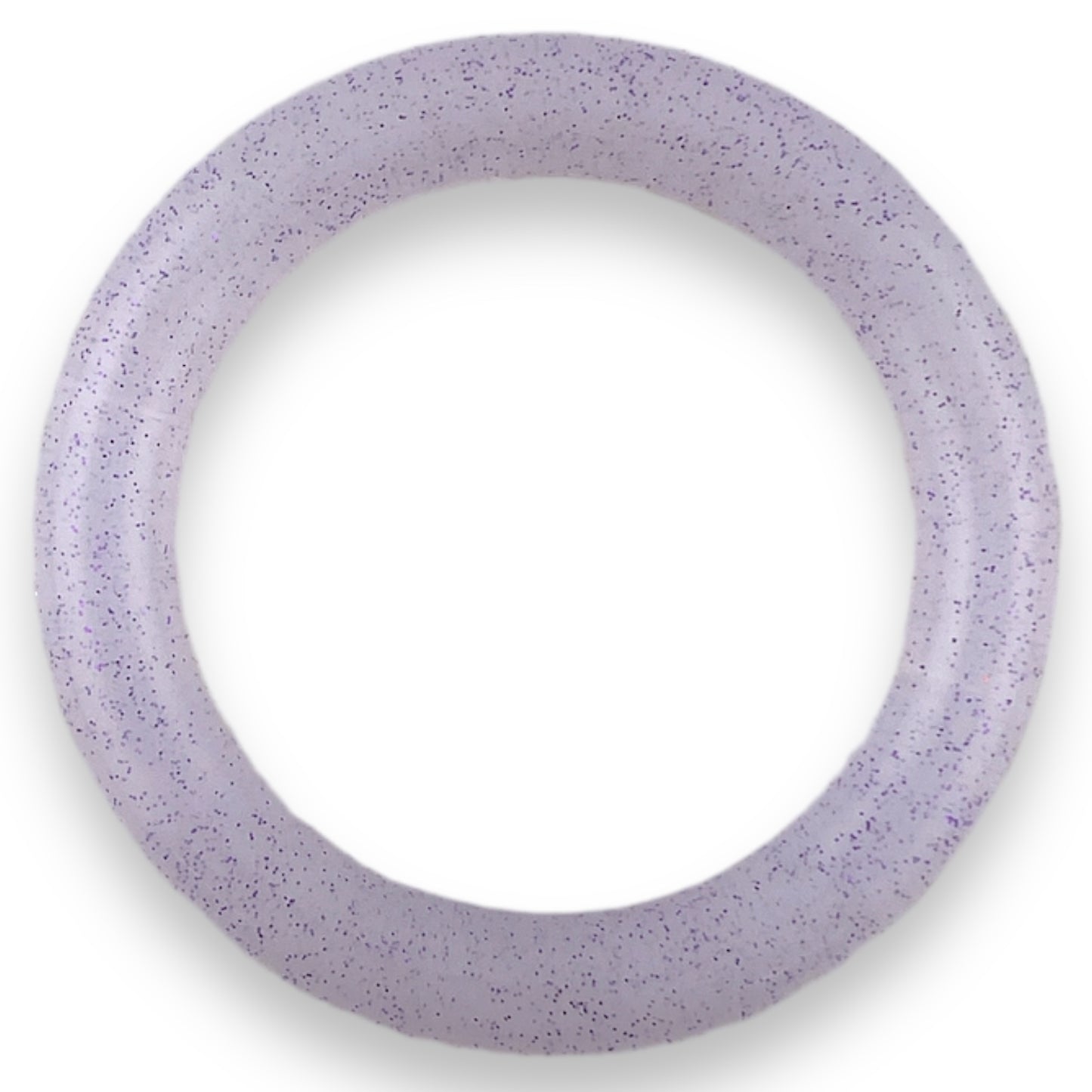 Q-A24 - 65mm White Jelly Glitter Silicone Ring