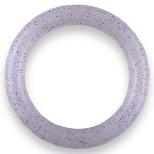 Q-A24 - 65mm White Jelly Glitter Silicone Ring