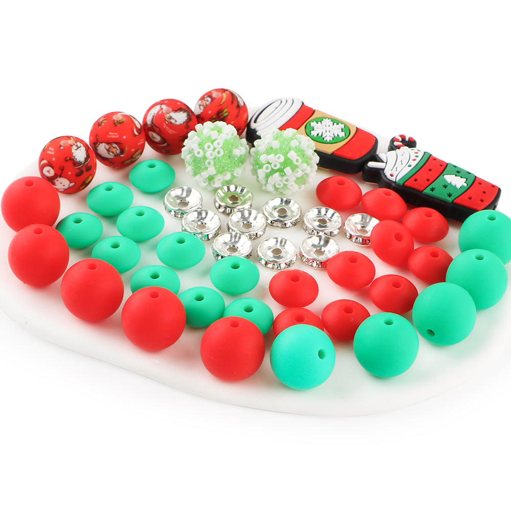 Z/522 - "Christmas" Latte Silicone Bead & Bling Kit