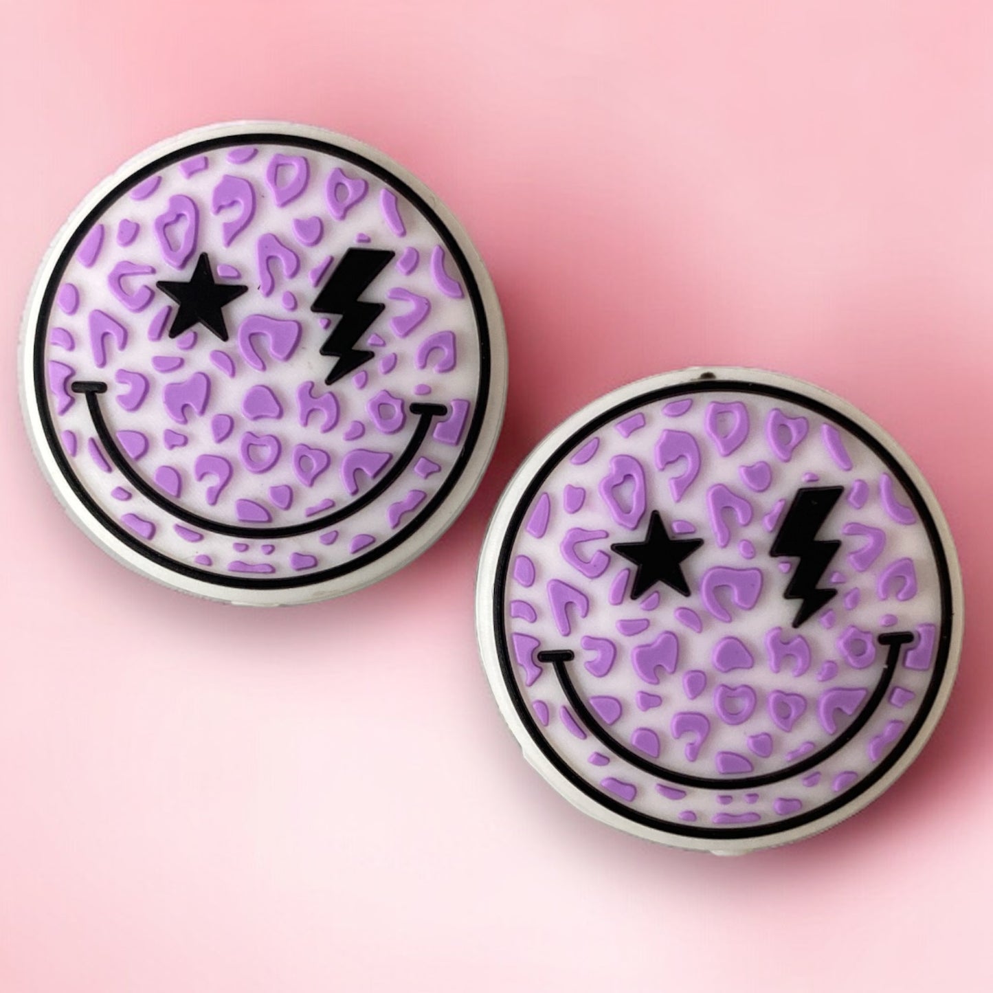 T419- “Happy Purple” Silicone Focal Bead (1 Count)