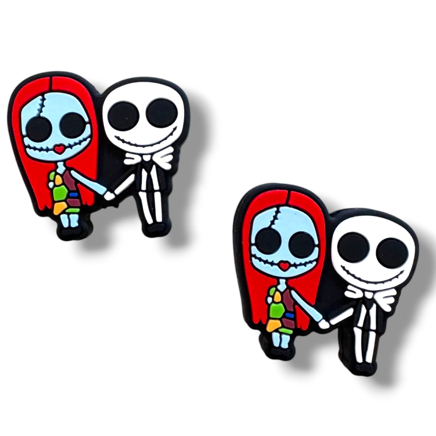 h955- "Jack & Sally" Silicone Focal Bead for DIY Crafts (1 Count)