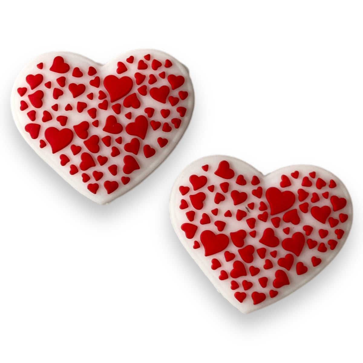 h857 -  “Heart” Silicone Focal Bead (1 Count)