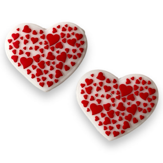 h857 -  “Heart” Silicone Focal Bead (1 Count)
