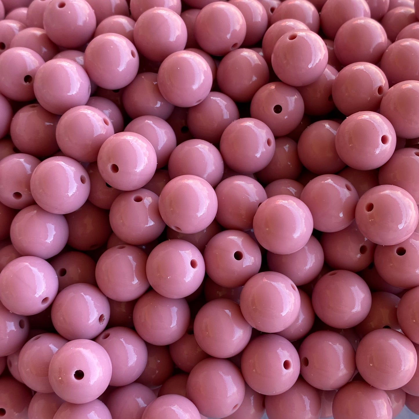 T296 - 15mm "Rose Gold" Gloss Silicone Beads