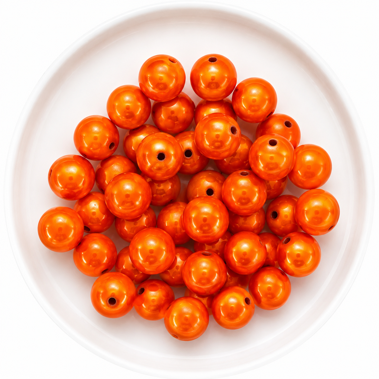 #879 -  20mm Orange Miracle Acrylic Beads (1 Count)