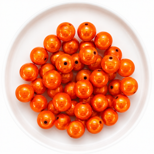 #879 -  20mm Orange Miracle Acrylic Beads (1 Count)
