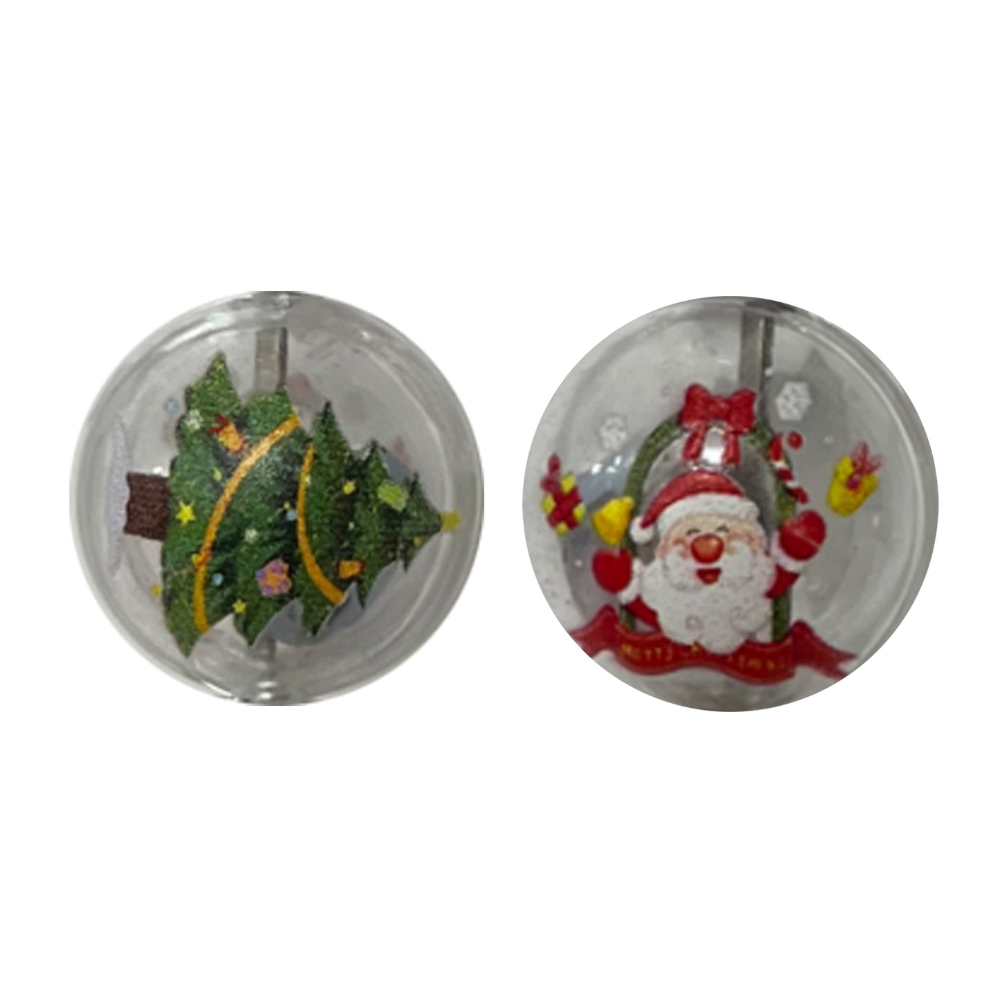 CK- 267 - 20mm "Tree / Santa" Blinking Acrylic Bead (1 Count)