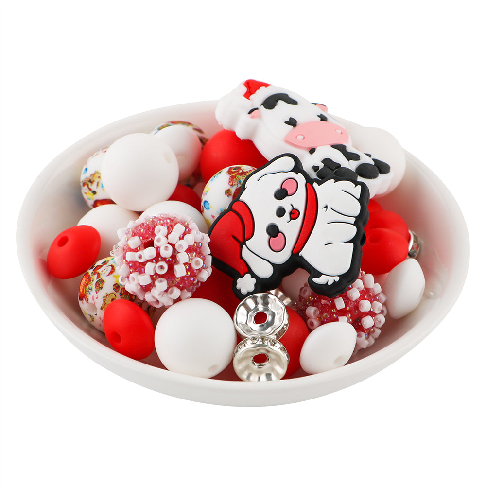 Z/506 - "Christmas" Animals Silicone Bead & Bling Kit
