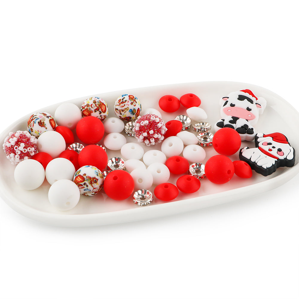 Z/506 - "Christmas" Animals Silicone Bead & Bling Kit