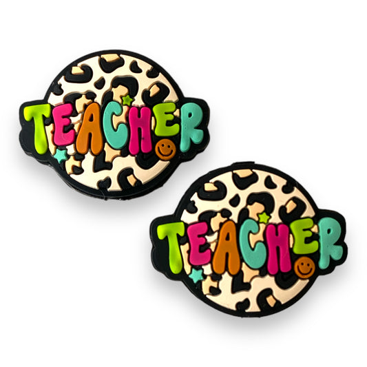 X381- “Groovy Teacher”  Silicone (1 Count) Focal Bead