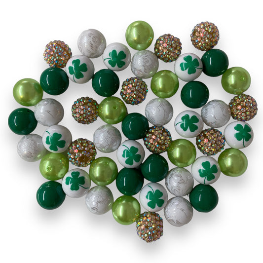 20- M76 - 20mm "Gorgeous & Lucky" [50 Count] Acrylic Bead Pack