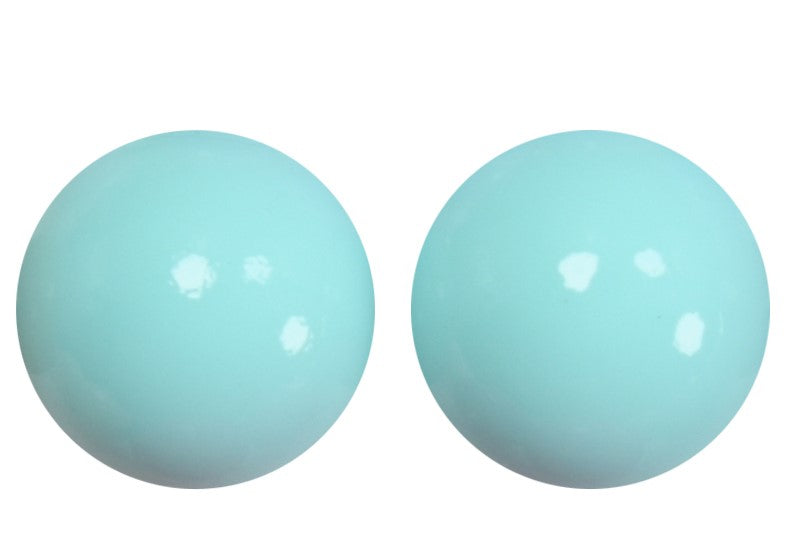 T343 - 15mm "Light Aqua" Gloss Silicone Beads