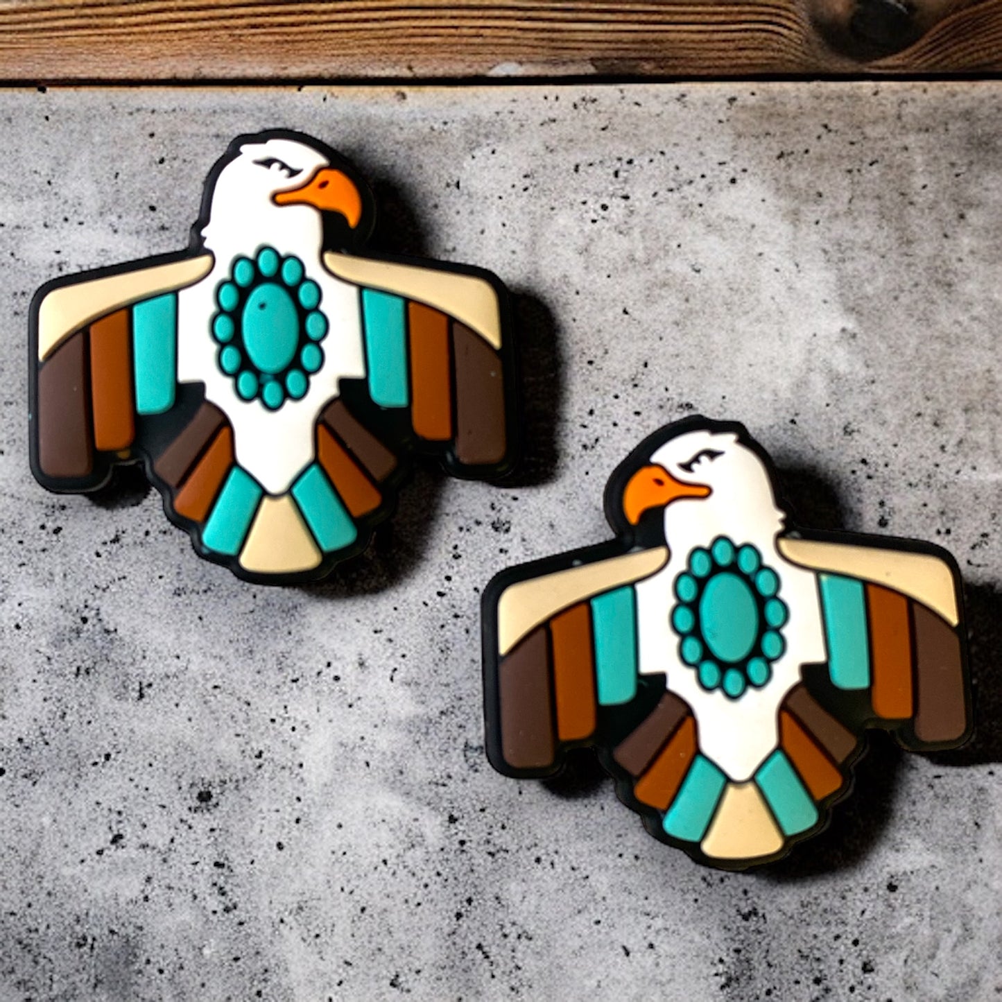 X392 - “Navajo Eagle"  Silicone (1 Count) Focal Bead