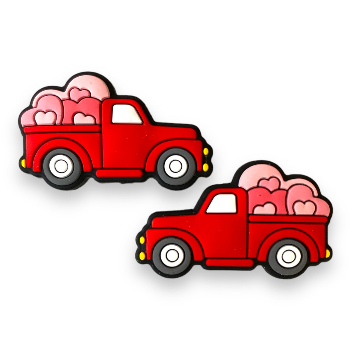 T186-  “Valentine Truck" Silicone Focal Bead (1 Count)