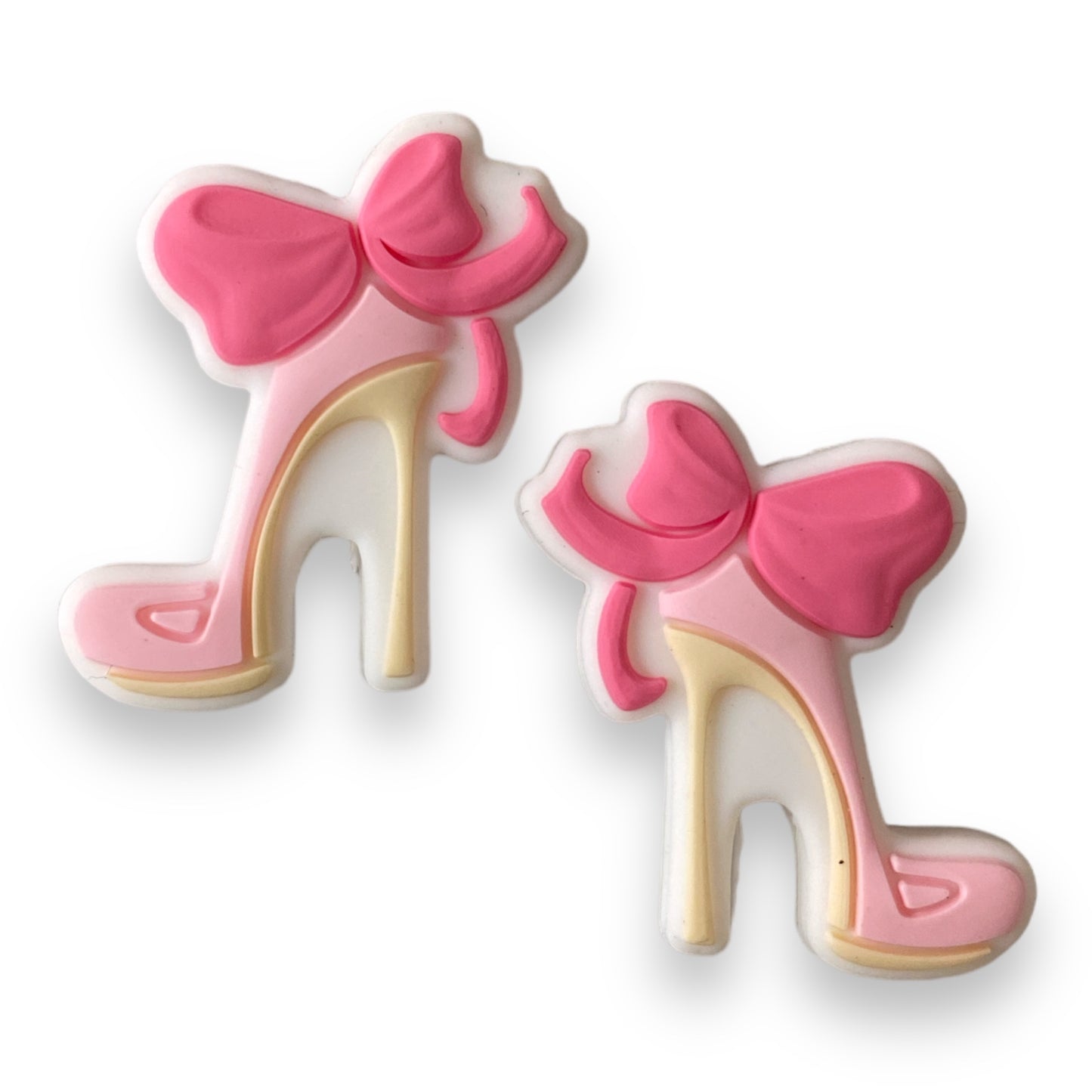 X196 - “Pink High Heel” Silicone (1 Count) Focal Bead