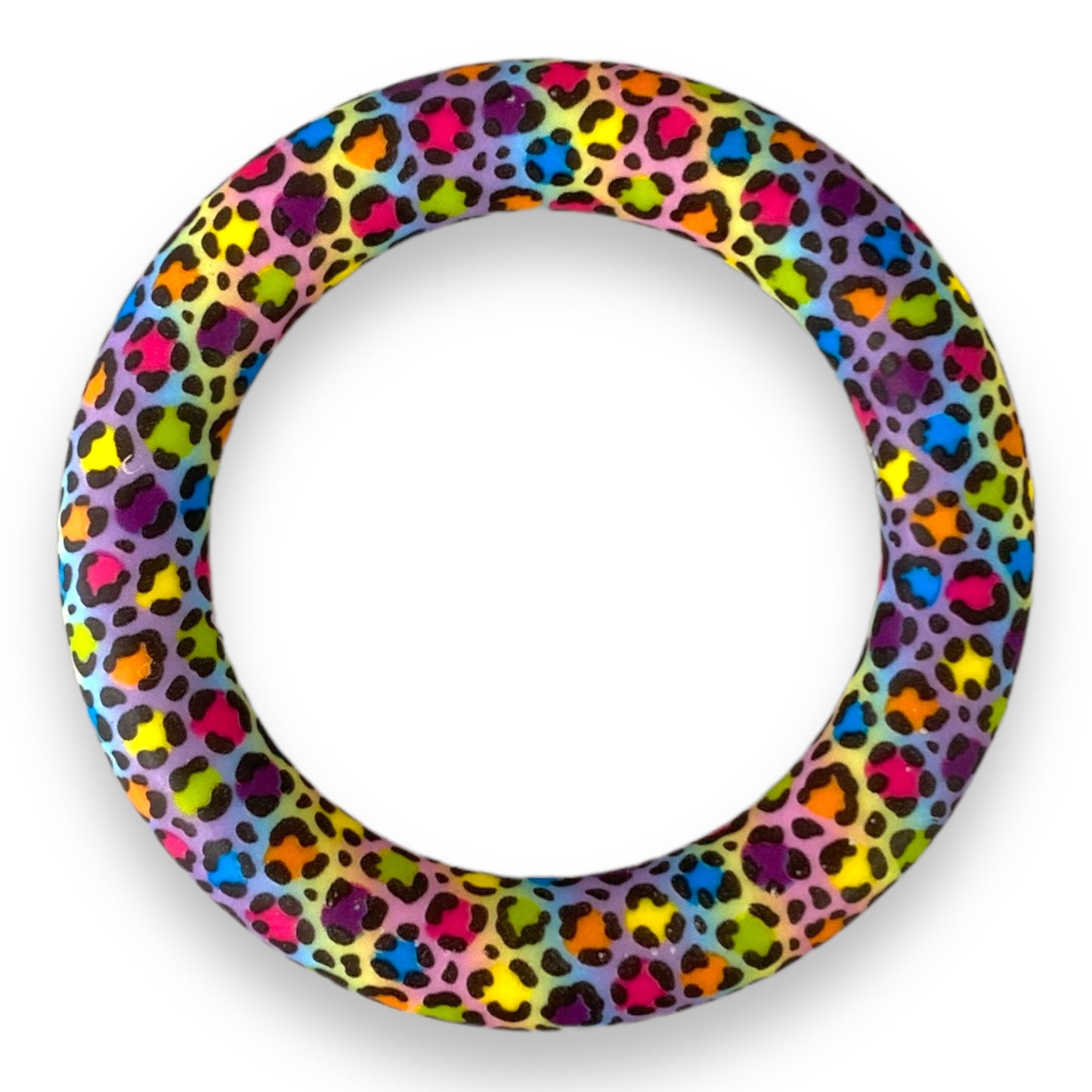 Q-A767  - 65mm Full Color Leopard Silicone Ring