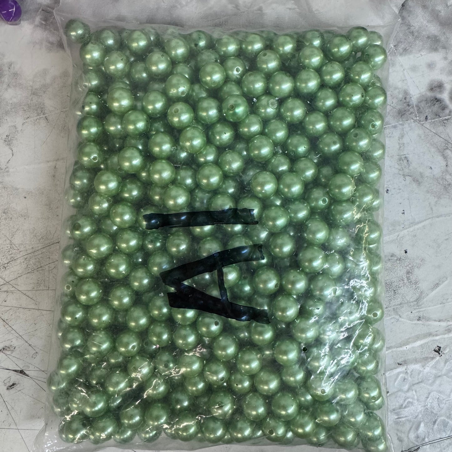 A1- Sage Green Pearl Beads 500 Count  *WAREHOUSE SALE*