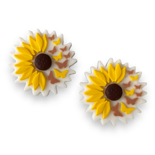 X163 - “Butterfly Sunflower” (1 Count) Focal Bead