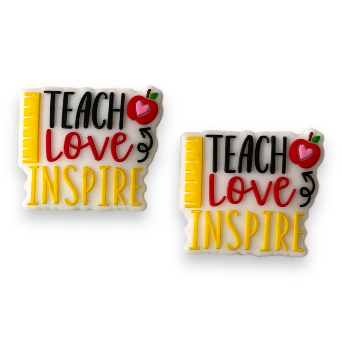 X340 -  “Teach Love Inspire” Silicone (1 Count) Focal Bead