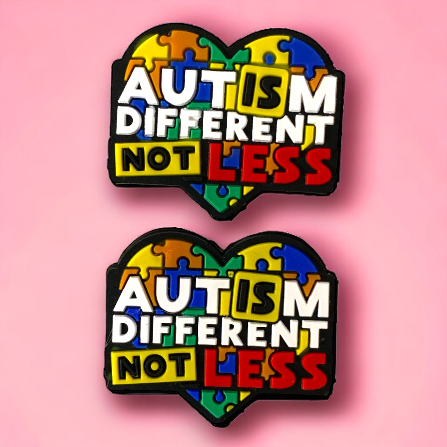 e648 - “Autism Is Different Not Less” (1 Count) Focal Bead