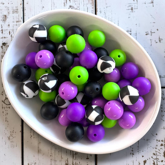"Witch, Please" - Silicone 15mm Bead Lot (50 Count) – Ideal for Beadable Pens & Keychains