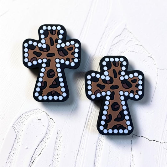 X292- " Cross" Silicone Focal Bead for DIY Crafts (1 Count)