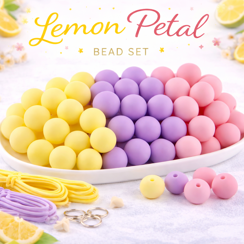 Lemon Petal (30 Count 19mm Silicone Bead Pack)