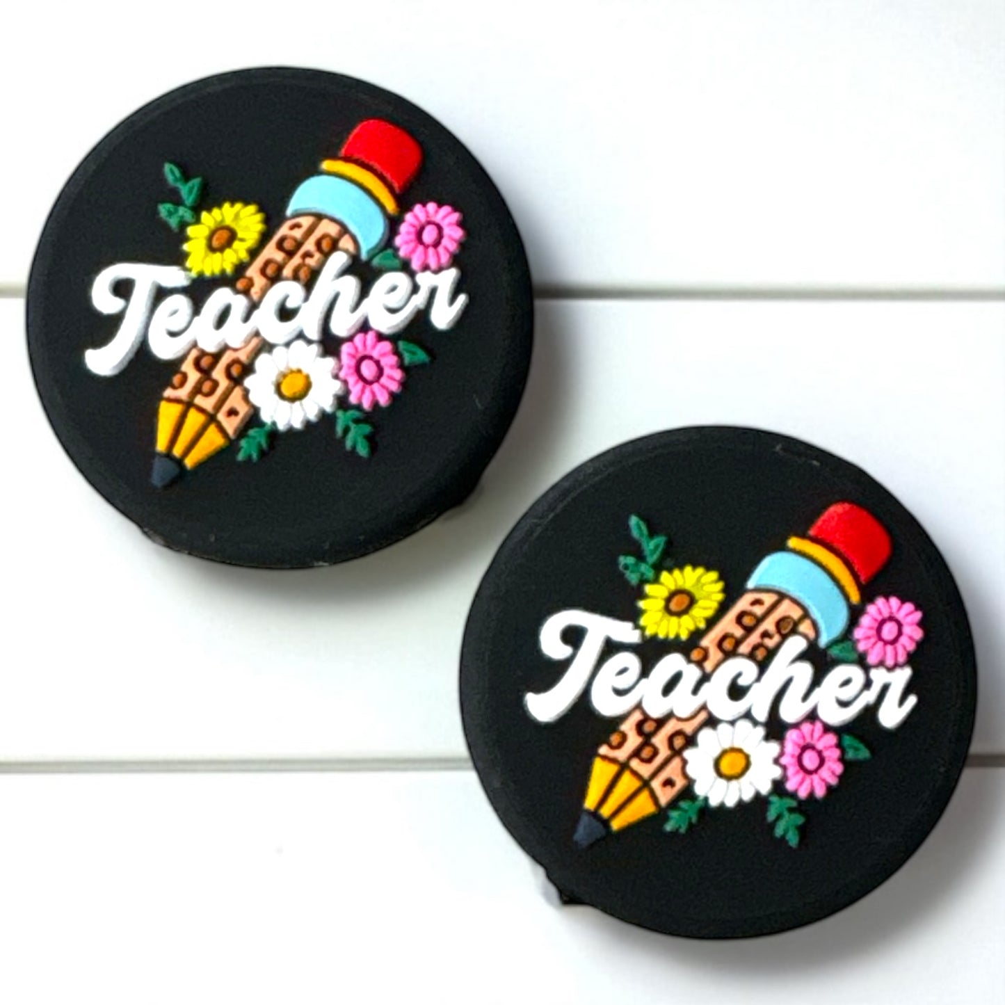 X310-  “Teacher” Silicone Focal Bead (1 Count)
