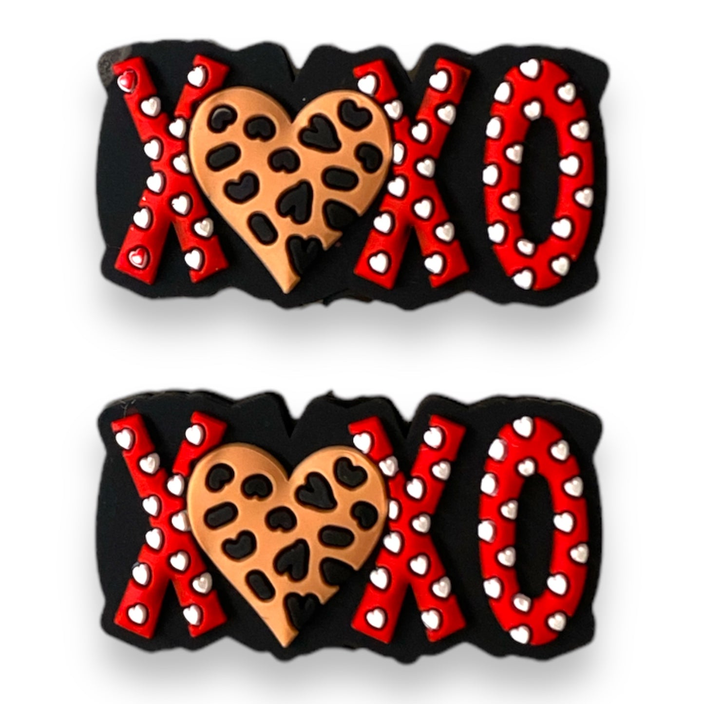 h853 -  “XOXO” Silicone Focal Bead (1 Count)