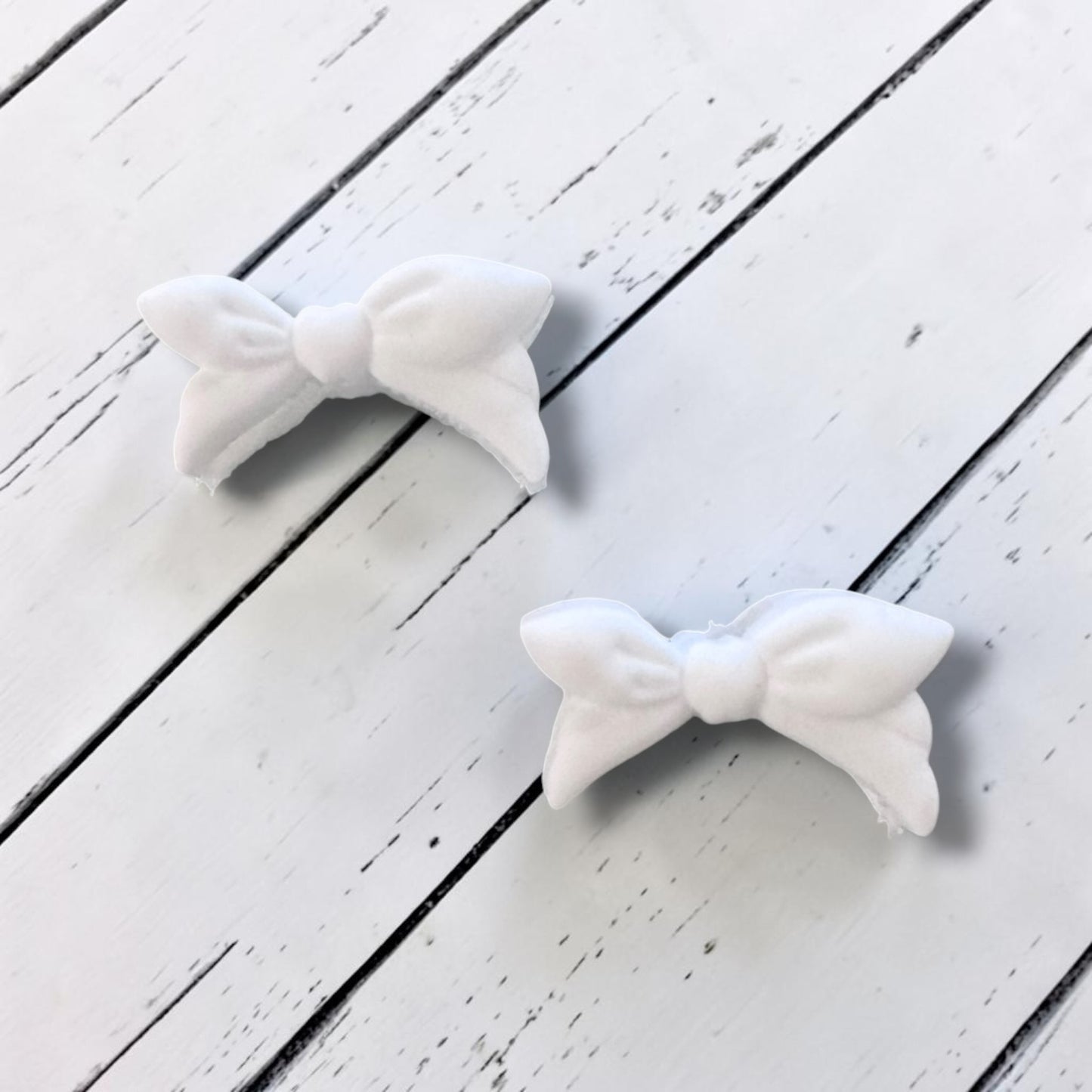 h961- "White Headband" Silicone Focal Bead for DIY Crafts (1 Count)
