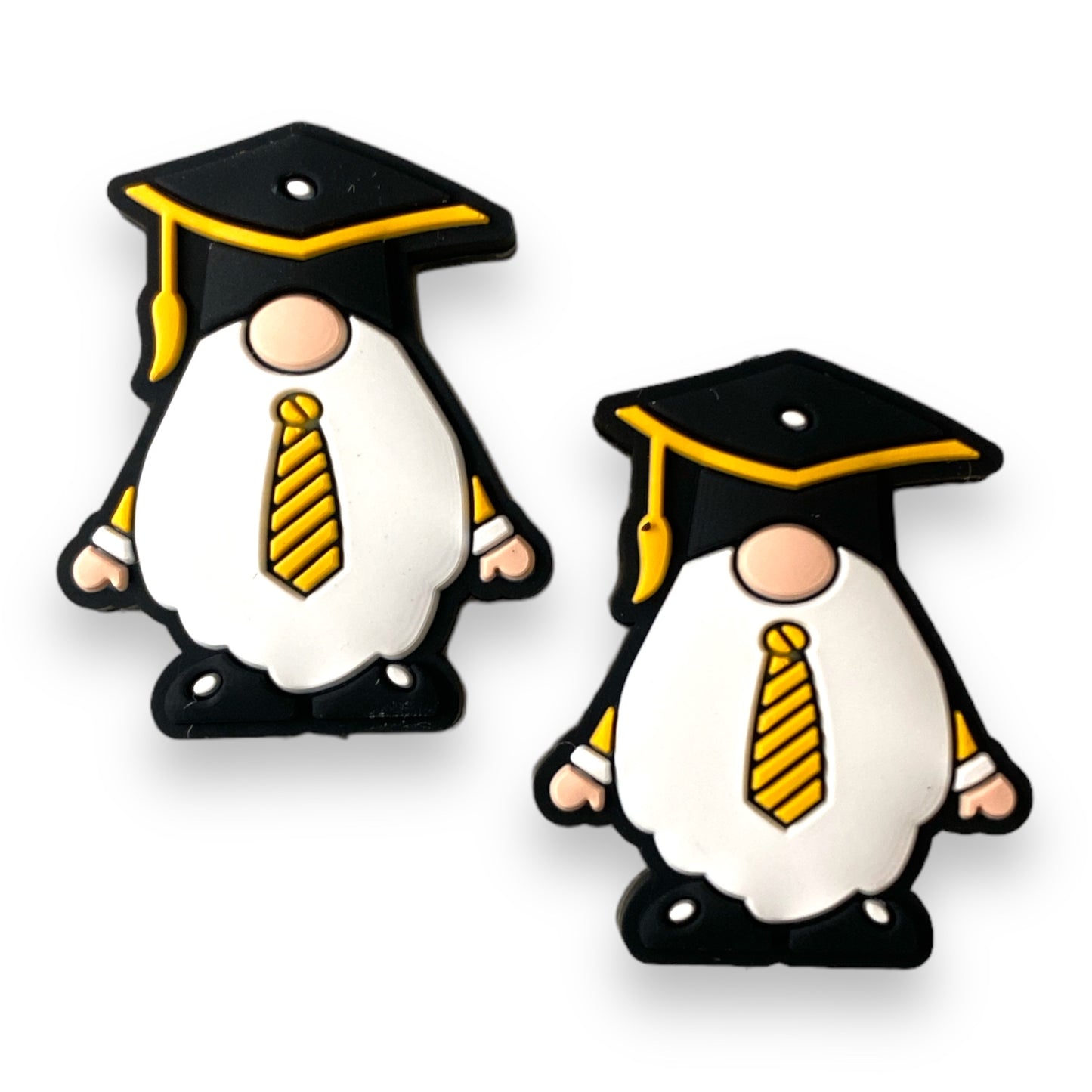 X307-  “Graduation Gnome" Silicone Focal Bead (1 Count)