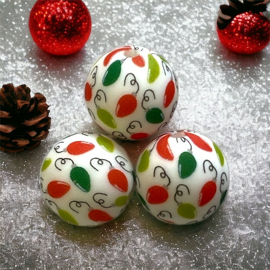 #743 - 15mm “Holiday Lights" Silicone  Beads