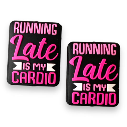 e508-  “Running Late Is My Cardio"  Exclusive (1 Count) Focal Bead *Copyright Pending