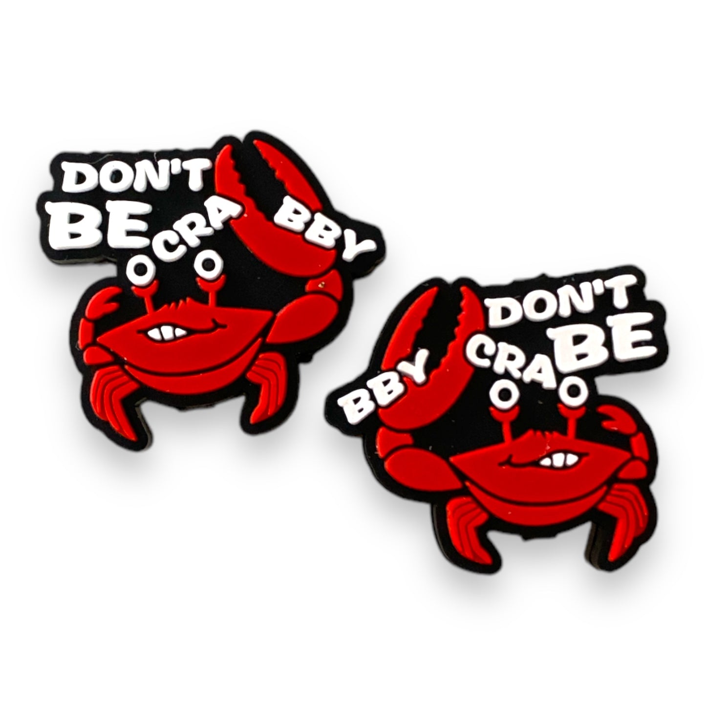 h1079- "Don't Be Crabby"  Focal (1 Count) Bead Silicone