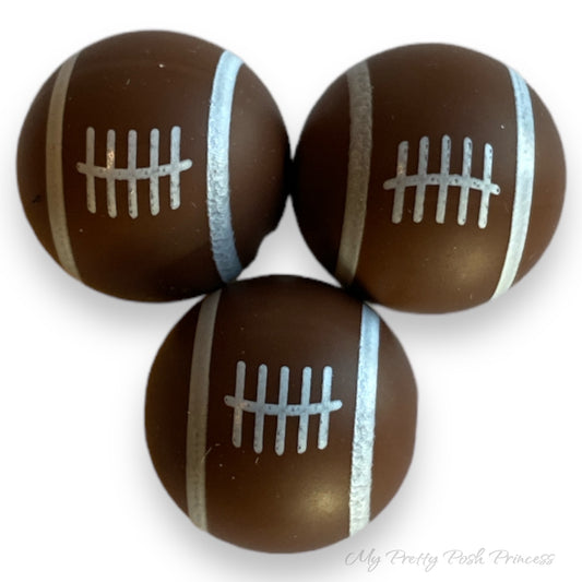 A-6060- 15mm “Football” Silicone Beads