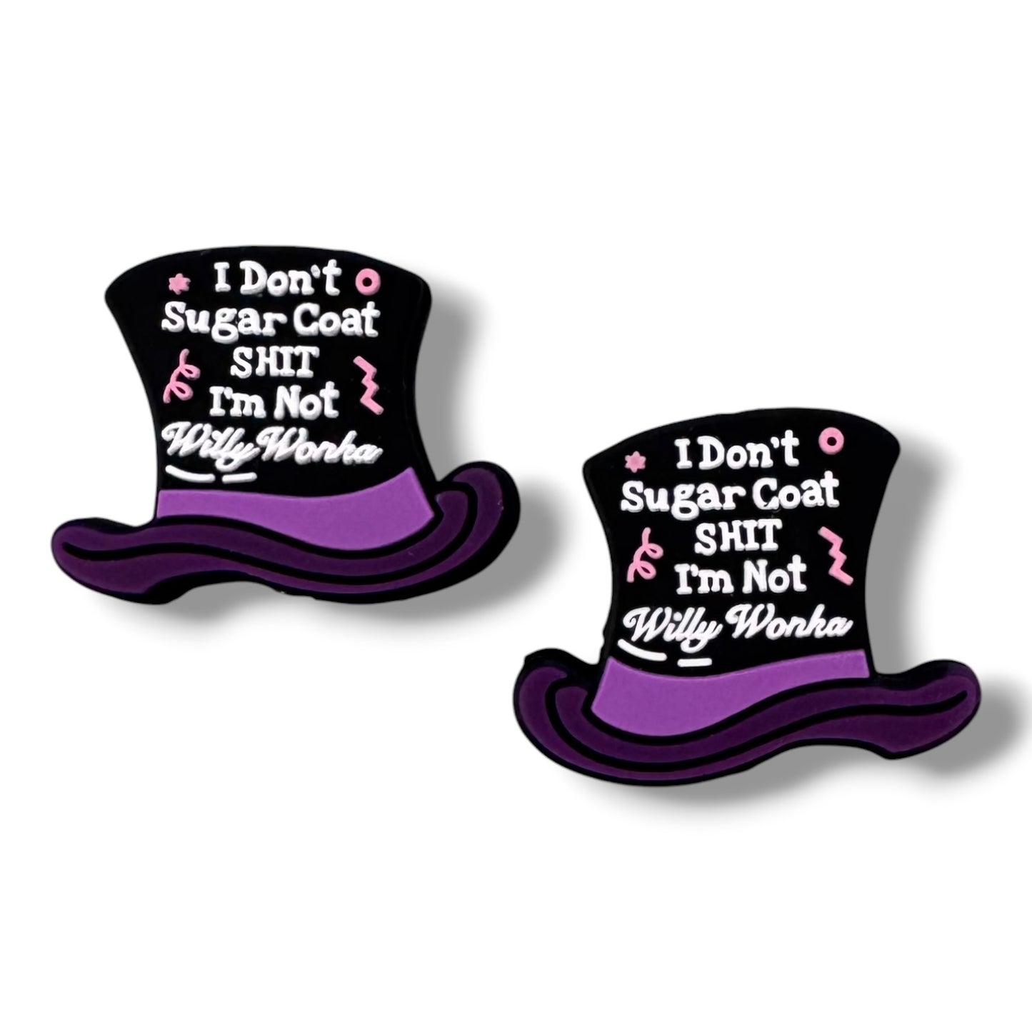 h945- "I'm Not Willy Wonka" Silicone Focal Bead for DIY Crafts (1 Count)