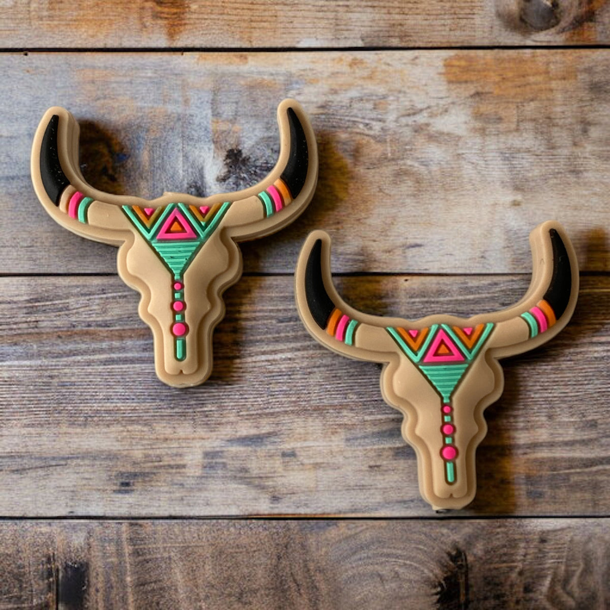 X452 -  “Tan Longhorn" Silicone (1 Count) Focal Bead