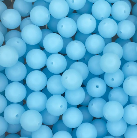 58 / 15mm - Artic Blue Silicone Bead