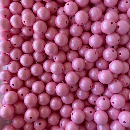 T359 - 15mm "Pink" Opal Silicone Beads