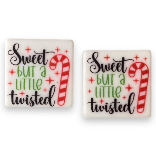 X199  - “Sweet But A Little Twisted”  Silicone Focal Bead (1 Count)