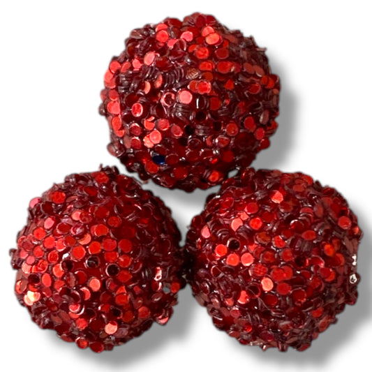 R-23 - 16mm "Red" Glitter Rhinestones (1 Count)